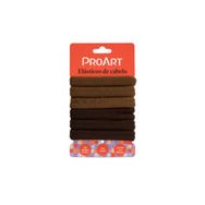 Elástico de Cabelo ProArt Marrom 6 Unidades