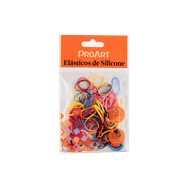 Elástico de Silicone ProArt para Cabelo Tamanho G Coloridos (100 Unidades)