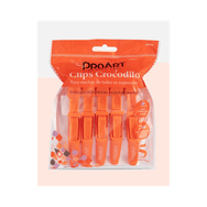 Clips Profissional ProArt Crocodilo Laranja 5 Unidades