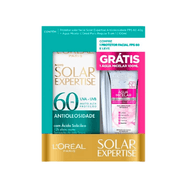 Kit L'Oréal Expertise Protetor Solar Facial FPS60 40g + Água Micelar 100ml