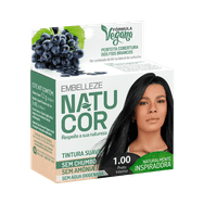 Coloração Natucor 1.00 Uva- Preta Preto Intenso