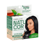 Coloração Natucor 1.0 Chá-Preto Preto Natural 12g