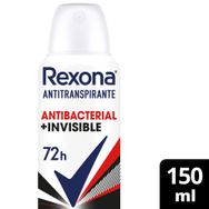 Desodorante Antitranspirante Rexona Feminino Antibacterial + Invisible 150 ml