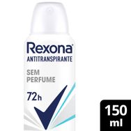 Antitranspirante Aerosol Rexona Sem Perfume 150ml