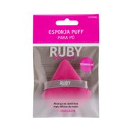 Esponja Ruby Kisses Pó Triangular Cinza E Rosa Puf10br