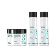 Kit Eico Shampoo + Condicionador + Máscara Cachos Mágicos 300ml