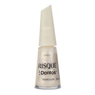 Esmalte Risqué & Doritos Branco Triangulum Metálico