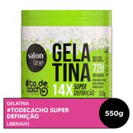 Gelatina Salon Line Não Sai da Minha Cabeça! #TODECACHO 550g