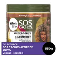 Gel Salon Line Definidor SOS Cachos Azeite de Oliva  550g