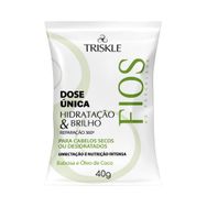 Sachê Triskle Dose Única Fios de Porcelana Hidratação e Brilho 40g