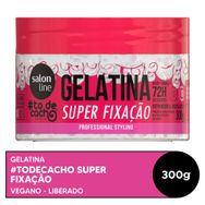 Gelatina Capilar Salon Line Super Fixação #ToDeCacho Profix 300g