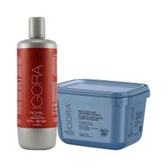 Kit Pó Descolorante Igora Vario Blond Super Plus 450g + Oxigenada 12% 40 Volumes 1000ml