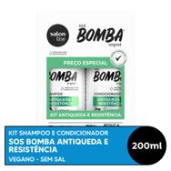 Kit Salon Line Shampoo + Condicionador SOS Bomba Antiqueda 200ml