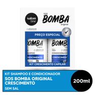 Kit Salon Line SOS Bomba Original Shampoo 200ml + Condicionador 200ml