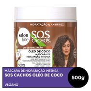 Máscara Capilar Salon Line hidratação SOS Cachos Coco Tratamento Profundo 500g