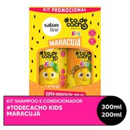 Kit Shampoo 300ml e Condicionador 200ml #todecacho Kids Maracujá Salon Line