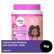Creme para Pentear SOS Cachos Multifuncional 5 EM 1 Salon Line 1kg