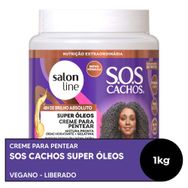 Creme para Pentear  SOS Cachos Misturinha Pronta Super Óleos Salon Line 1kg