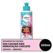 Ativador de Cachos Salon Line Chiclete SOS Cachos Kids Hidratação 300ml