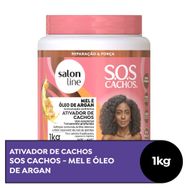 Ativador de Cachos Salon Line SOS Cachos Mel e Óleo de Argan 1kg