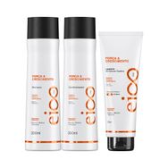 Kit Shampoo + Condicionador + Leave-in Eico Professional Força & Crescimento