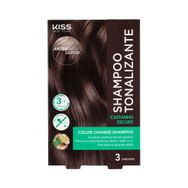 Shampoo Tonalizante Kiss New York Color Change Castanho Escuro