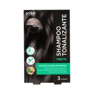 Shampoo Tonalizante Color Kiss New York Change Shampoo Preto