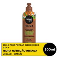 Creme para Pentear Salon Line 3 em 1 Hidra Óleo de Coco 300ml