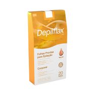 Folhas Prontas Depilflax Depilação Corporal Natural 20 Unidades