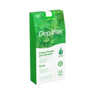 Folhas Depilflax Depilação Facial Hortelã 24 Unidades