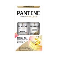 Kit Pantene Shampoo 300ml + Condicionador 150ml Queratina Preenche e Blinda