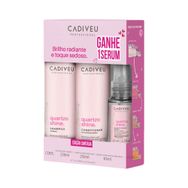 Kit Cadiveu Shampoo 250ml + Condicionador 250ml + Óleo 65ml Quartzo Shine
