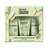 Kit Labotrat Hidratante + Esfoliante + Body Splash Dia a Dia Pistache 530g