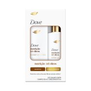 Kit Dove Shampoo 350ml + Condicionador 175ml Nutrição + Tri-Óleos