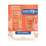 Kit Cenoura e Bronze Protetor Solar Corporal 200ml + Facial 50g FPS50