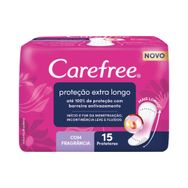 Absorvente Carefree Proteção Extra Longo com Fragrância 15 Unidades